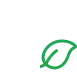 Single green leaf icon denoting eco-conscious manufacturing operations.