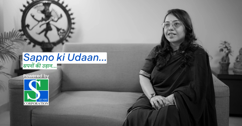 Video testimonial thumbnail featuring Prerna reviewing her rewarding career path and life as a team member at Square Corporation.