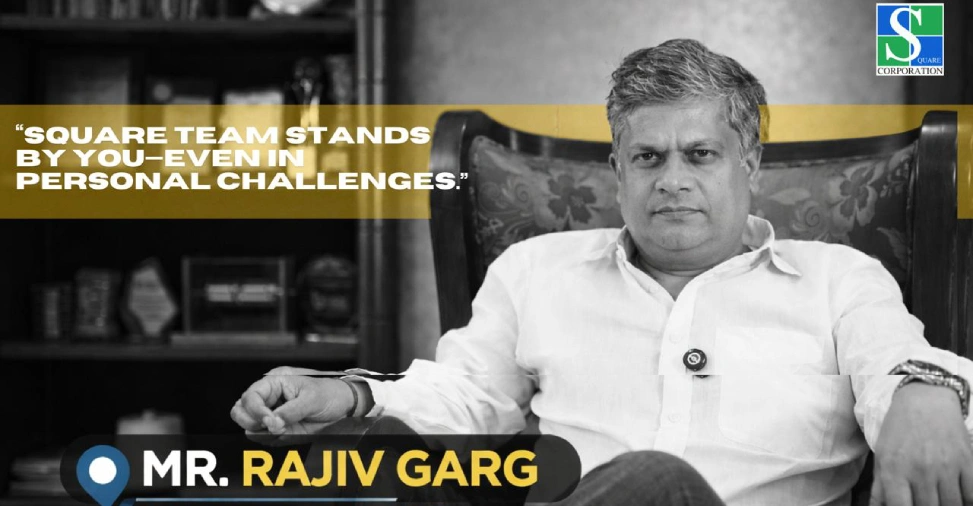 Video testimonial thumbnail of Rajiv Garg discussing his successful and collaborative supplier partnership with Square Corporation.